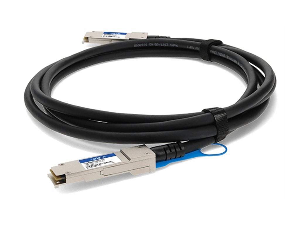 AddOn - 100GBase-CU direct attach cable - TAA Compliant - QSFP28 to QSFP28 - 16.4 ft - twinaxial - passive ADD-Q28CIQ28NT-P5M