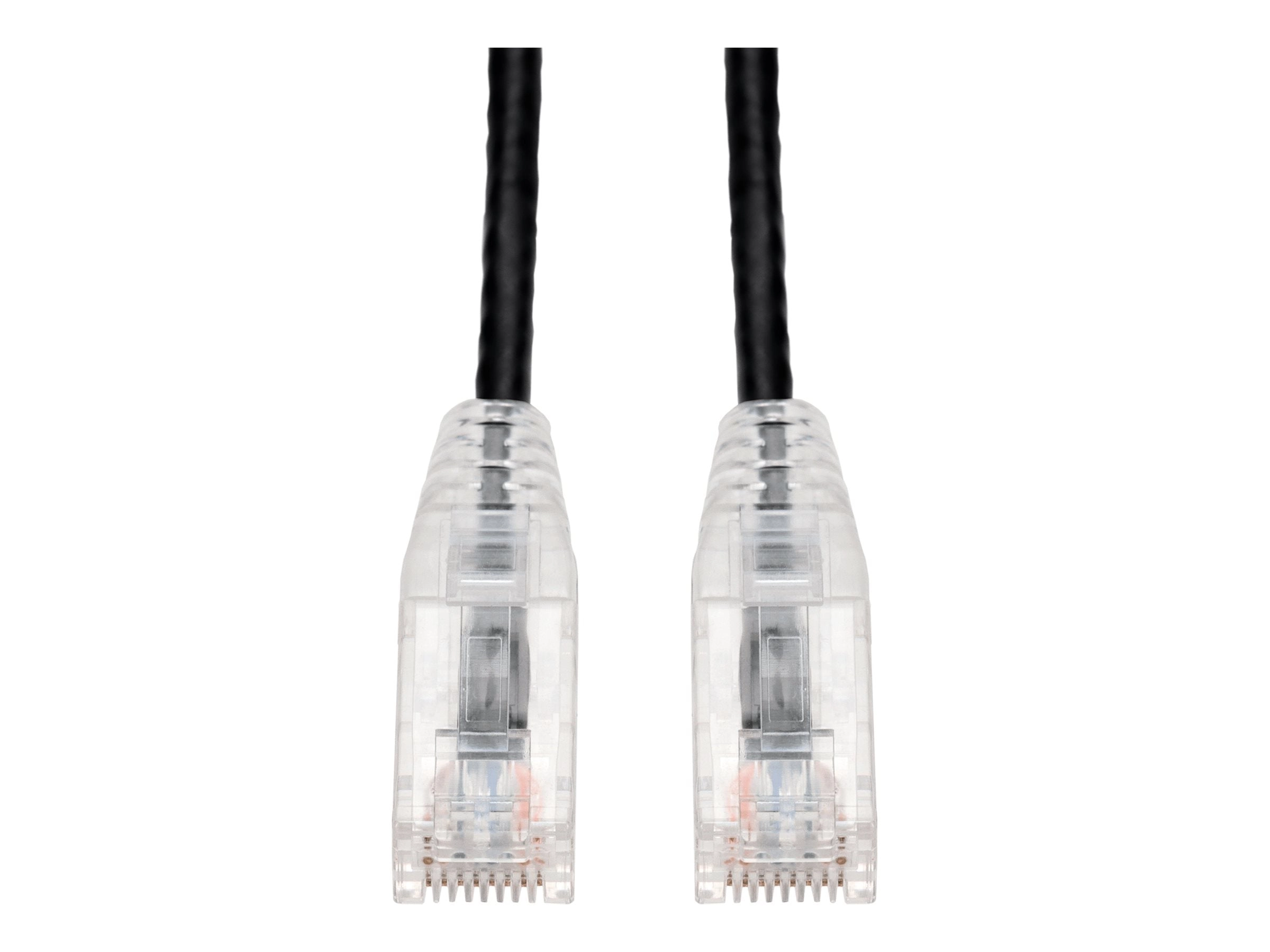 AddOn - Patch cable - RJ-45 (M) to RJ-45 (M) - 5.9 in - UTP - CAT 6 - snagless - black ADD-0-5FSLCAT6-BK
