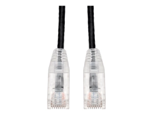 AddOn - Patch cable - RJ-45 (M) to RJ-45 (M) - 5.9 in - UTP - CAT 6 - snagless - black ADD-0-5FSLCAT6-BK