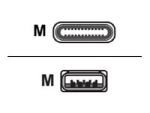 AddOn - USB cable - 24 pin USB-C (M) to USB Type A (M) - USB 3.1 - 98 ft - black USBC2USB3A30MB