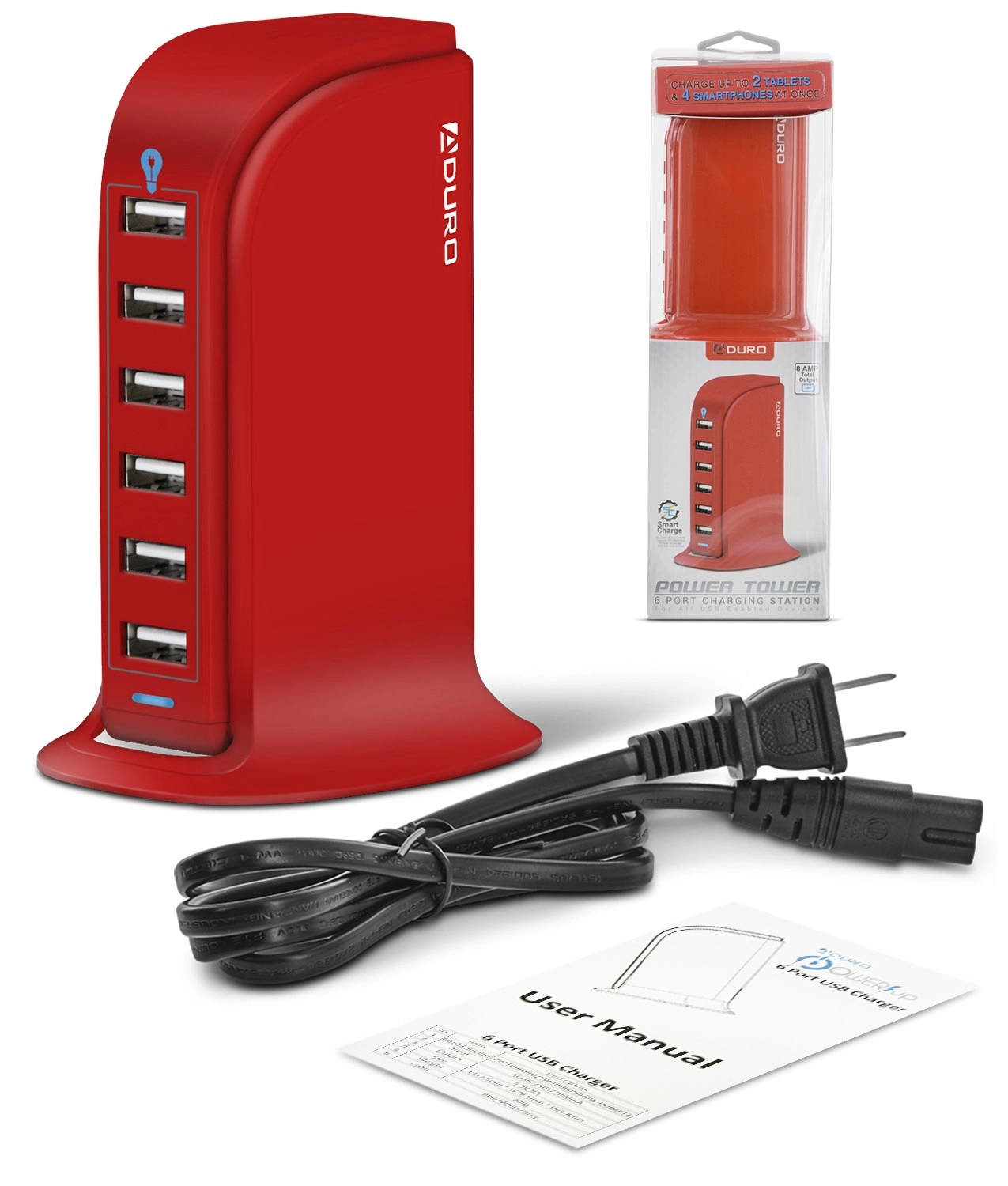 Aduro PowerUp 40W 6 Port Hub USB Charging Station