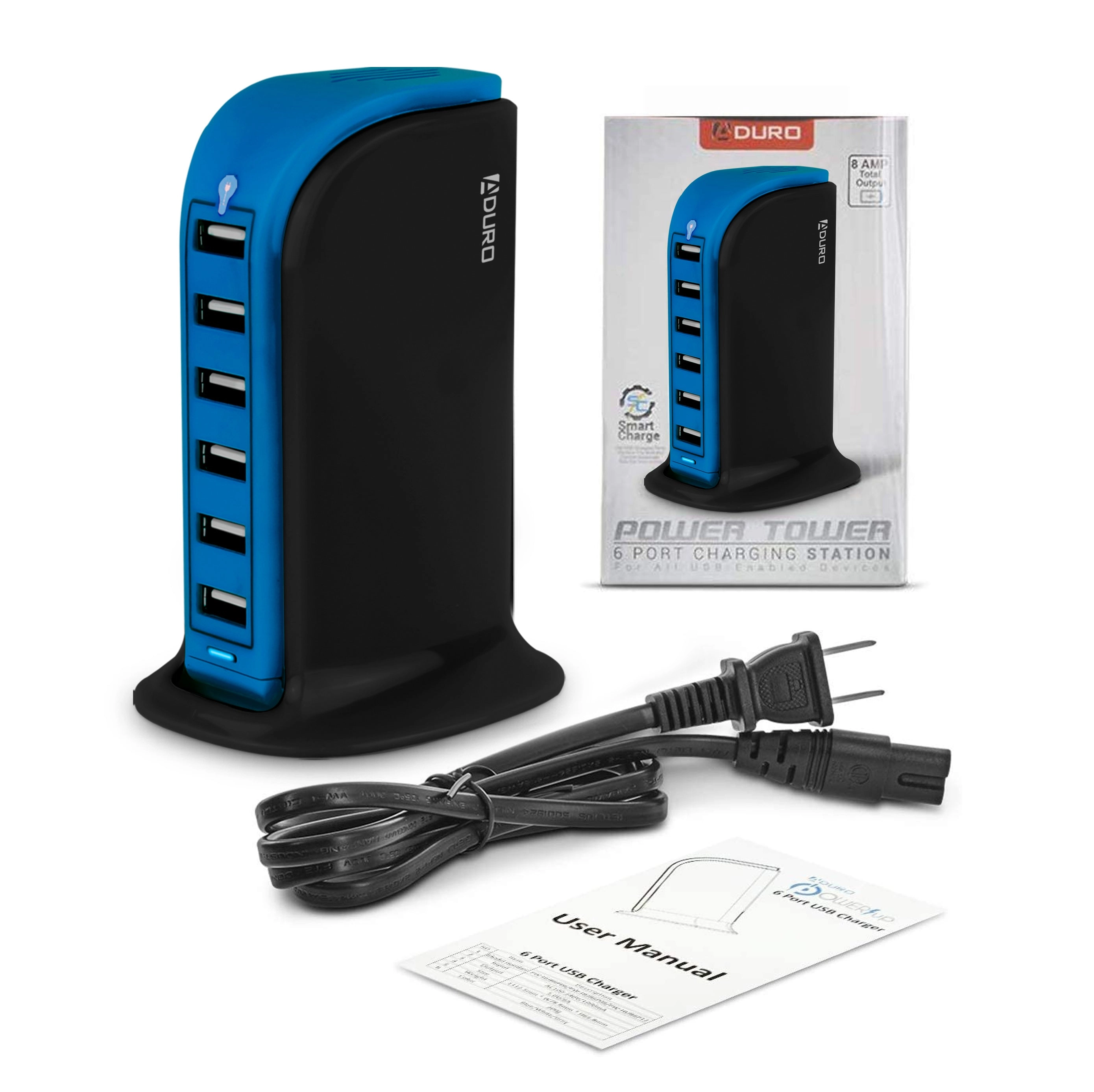 Aduro PowerUp 40W 6 Port Hub USB Charging Station