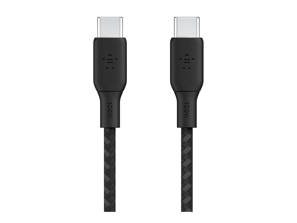 Belkin BoostCharge - USB cable - 24 pin USB-C (M) to 24 pin USB-C (M) - 10 ft - black CAB014BT3MBK