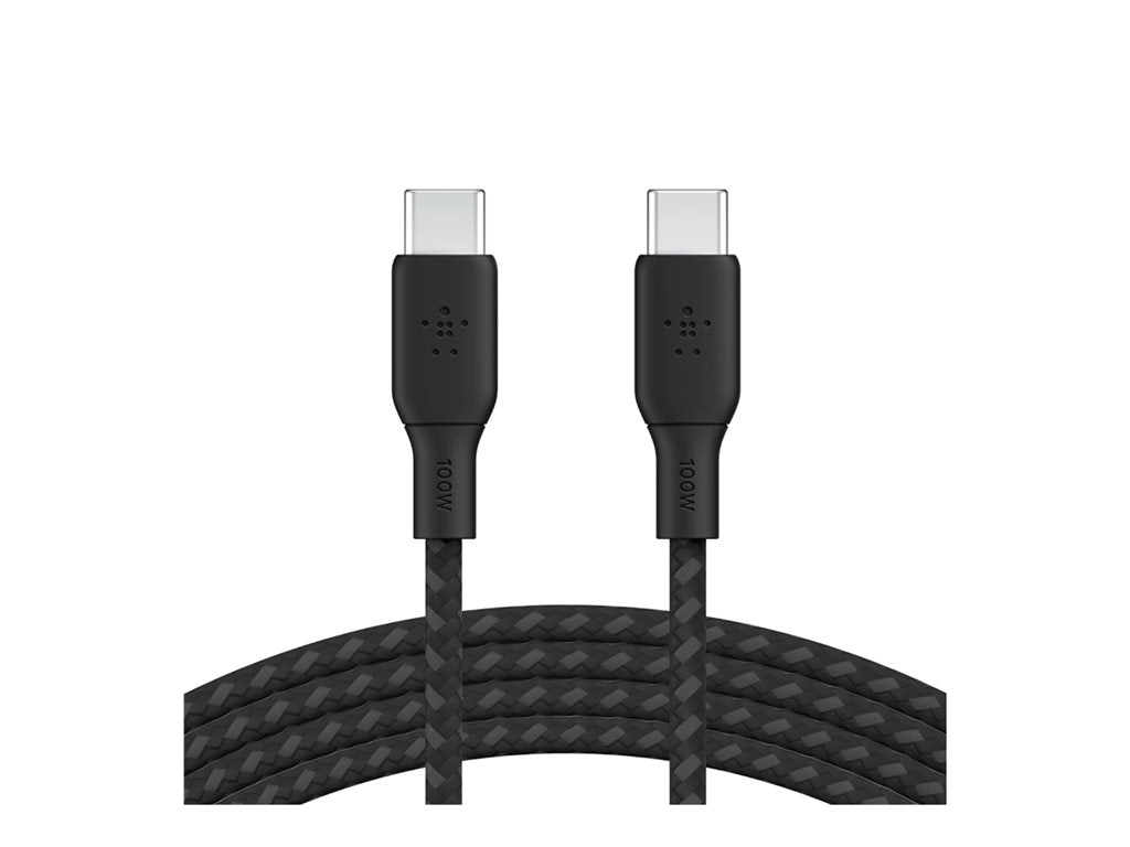 Belkin BoostCharge - USB cable - 24 pin USB-C (M) to 24 pin USB-C (M) - 10 ft - black CAB014BT3MBK
