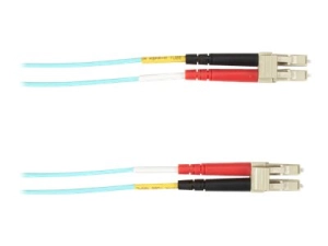 Black Box - Patch cable - LC multi-mode (M) to LC multi-mode (M) - 15 m - fiber optic - duplex - OM4 - plenum - aqua FOCMPM4-015M-LCLC-AQ