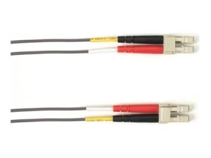 Black Box - Patch cable - LC multi-mode (M) to LC multi-mode (M) - 7 m - fiber optic - 50 / 125 micron - OM3 - OFNR - gray FOCMR10-LCLC-GR-23