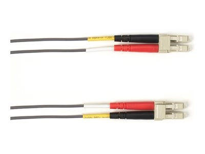 Black Box - Patch cable - LC multi-mode (M) to LC multi-mode (M) - 7 m - fiber optic - 50 / 125 micron - OM3 - OFNR - gray FOCMR10-LCLC-GR-23