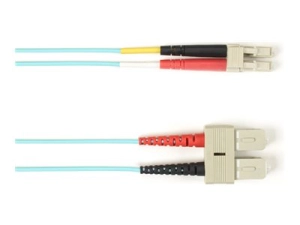 Black Box - Patch cable - TAA Compliant - SC multi-mode (M) to LC multi-mode (M) - 10.1 m - fiber optic - duplex - 50 / 125 micron FOCMR10-SCLC-AQ-33
