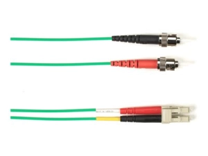Black Box - Patch cable - TAA Compliant - ST multi-mode (M) to LC multi-mode (M) - 3.05 m - fiber optic - 50 / 125 micron - OM4 FOCMR10-STLC-GN-10