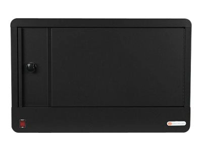 Bretford Cube Micro Station Pre-Wired TVS16USBC - Cabinet unit - for 16 devices - lockable - welded steel - black pumice - screen TVS16USBC-BP
