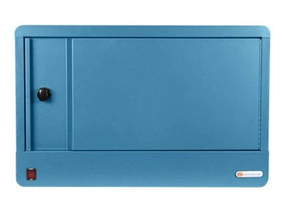 Bretford Cube Micro Station Pre-Wired TVS16USBC - Cabinet unit - for 16 devices - lockable - welded steel - sky - screen size: TVS16USBC-SKY