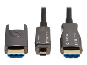 Eaton Tripp Lite Series 8K HDMI Fiber Active Optical Cable (AOC)- 8K UHD @ 60Hz, HDR, Detachable Connector, M/M, Black, 10m - P568FM-10M-8K6