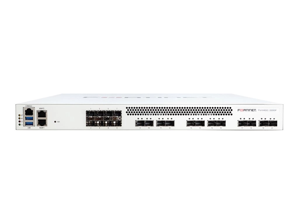 Fortinet FortiADC 2200F - Application accelerator - with 1 year FortiCare Premium Support   1 year FortiADC Application Security FAD-2200F-BDL-731-12