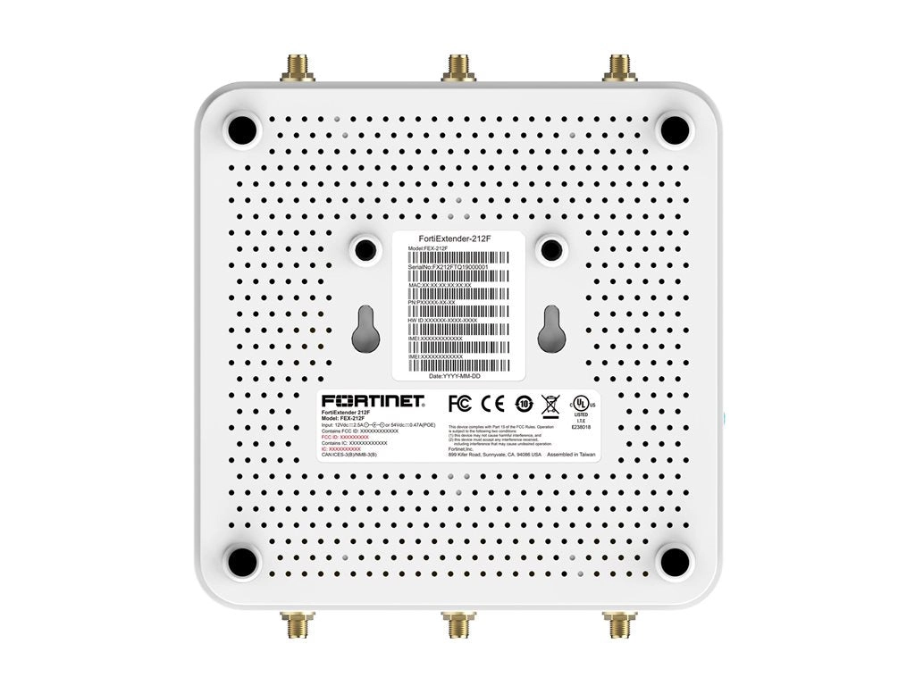 Fortinet FortiExtenderVehicle 212F - Wireless router - WWAN 4-port switch - 1GbE - Dual Band - 4G, 3G - wall-mountable FEV-212F-B