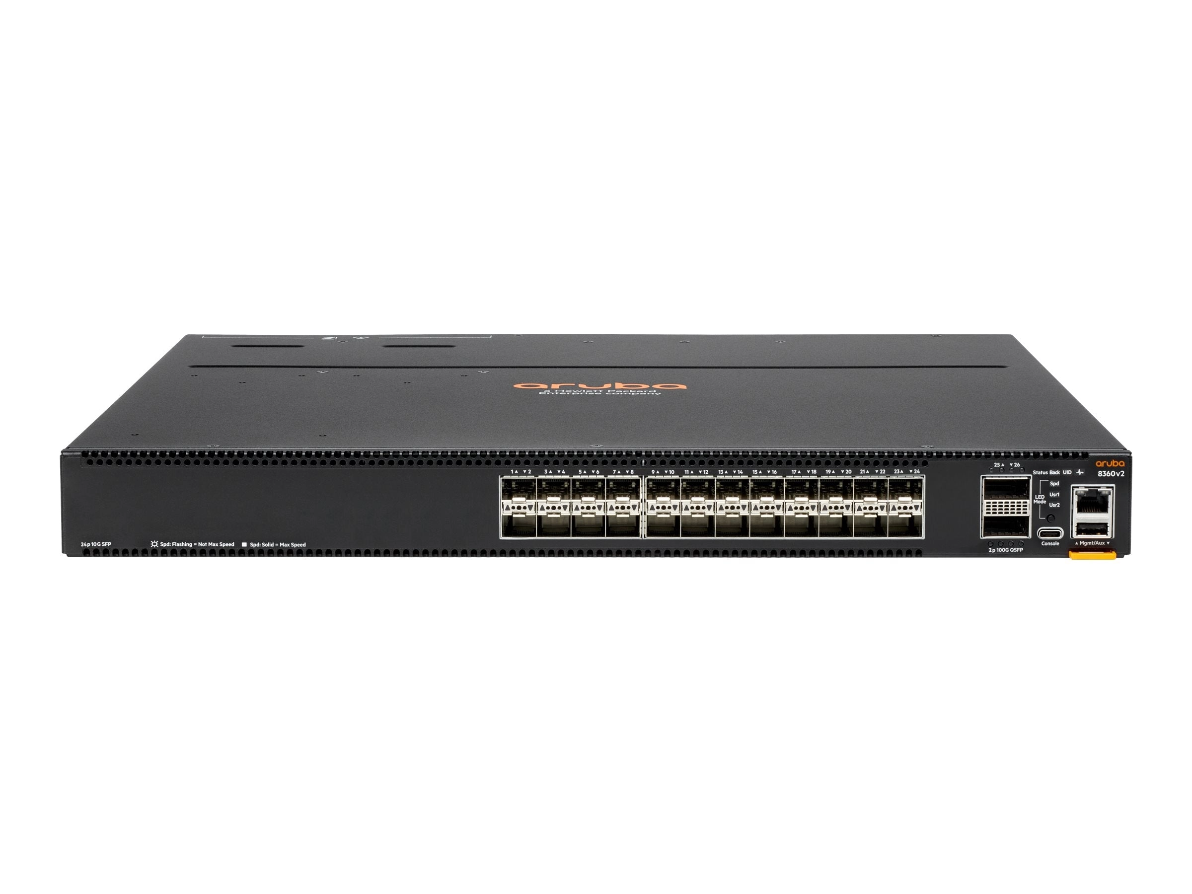 HPE Aruba CX 8360-24XF2C v2 - Switch - L3 - managed - 24 x 1 Gigabit / 10 Gigabit SFP / SFP    2 x 40/100 Gigabit QSFP  / QSFP28 R9G17A#AKM