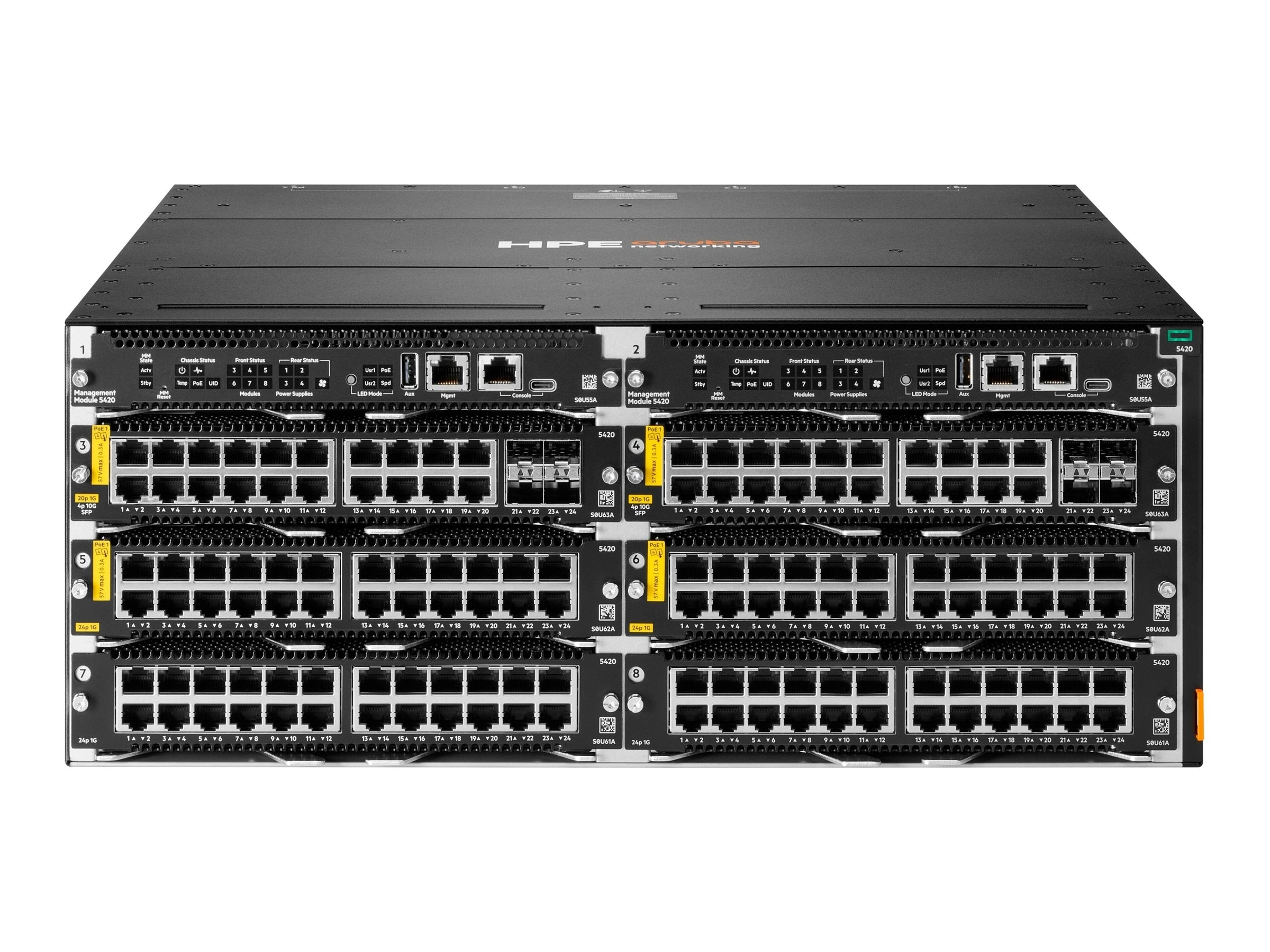 HPE Aruba Networking CX 5420 24p SFP 1G Module - Switch - L3 - managed - 24 x 10/100/1000 / SFP - front to back airflow - plug-in S0U67A
