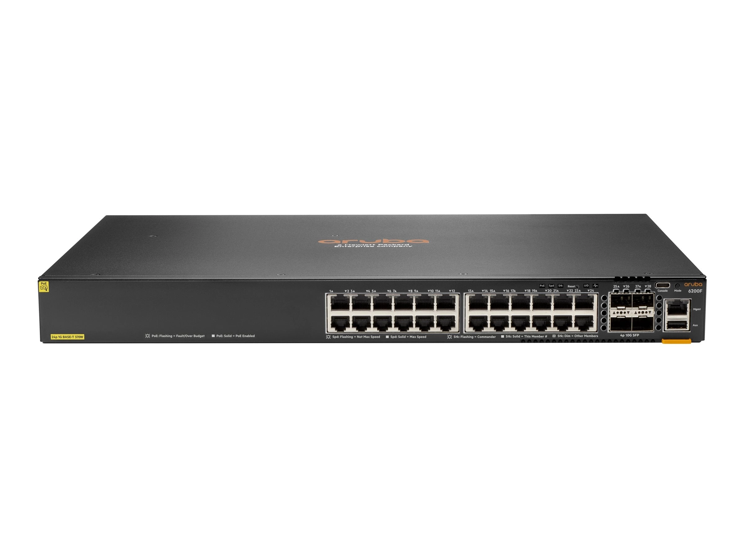 HPE Aruba Networking CX 6200F 24G 4SFP Switch - Switch - Max. Stacking Distance 10 kms - L3 - managed - 24 x 10/100/1000   4 S0M81A#B2B
