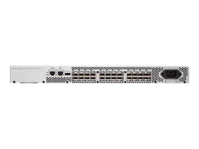 HPE StoreFabric 8/24 8Gb Bundled Fibre Channel Switch - Switch - managed - 16 x 8Gb Fibre Channel SFP  - back to front airflow C8R07AR#05Y