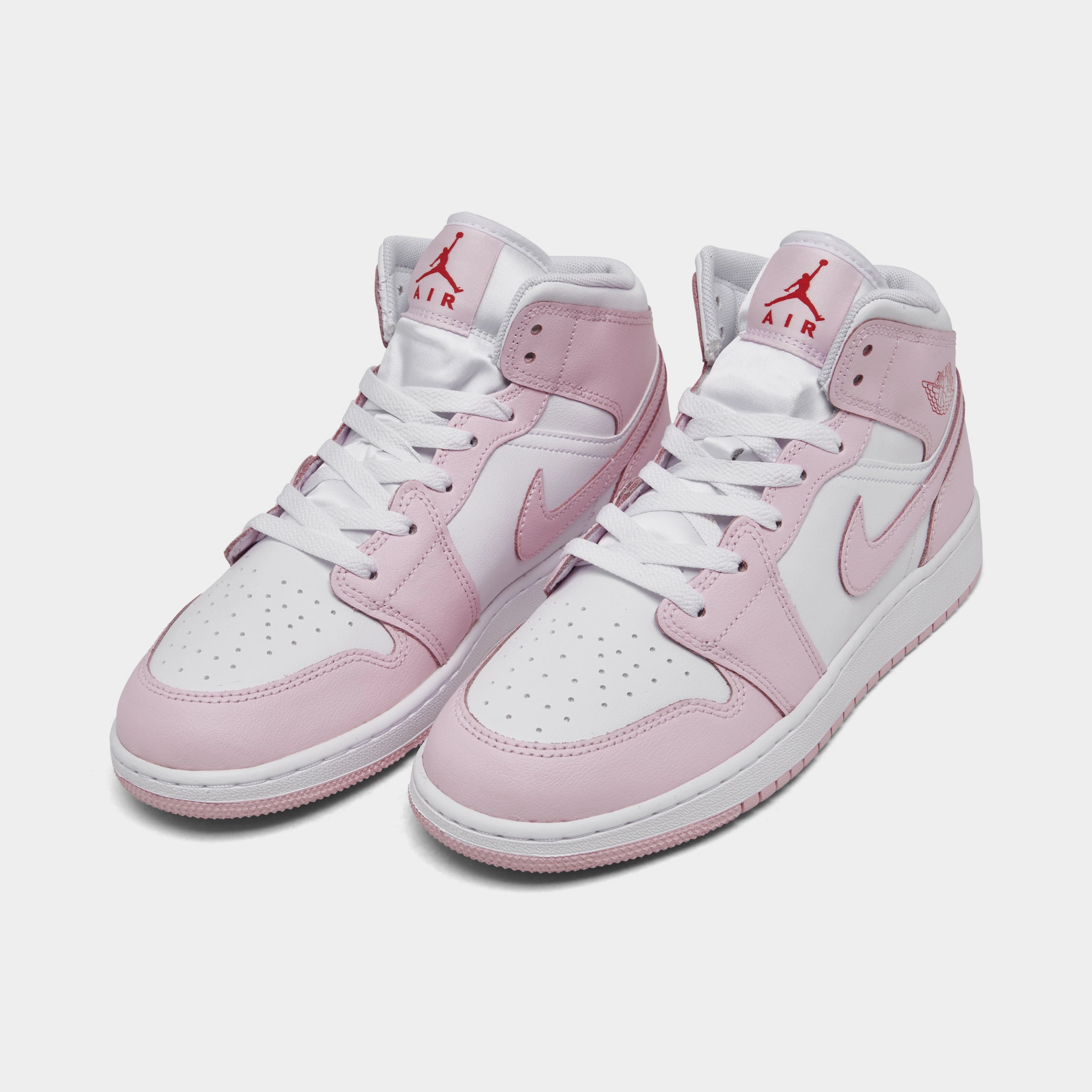 Jordan 1 Mid GS Pink Foam / White - Fire Red