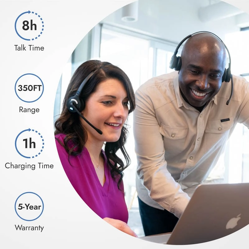 Leitner LH375 – Tri-Compatible Wireless Office Headset – Executive Bundle