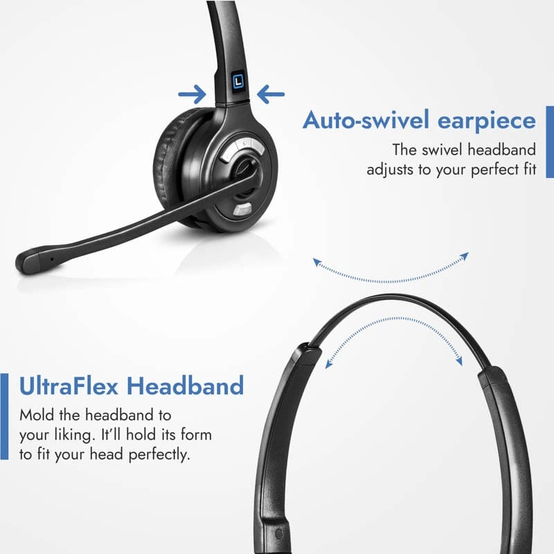 Leitner LH375 – Tri-Compatible Wireless Office Headset – Executive Bundle