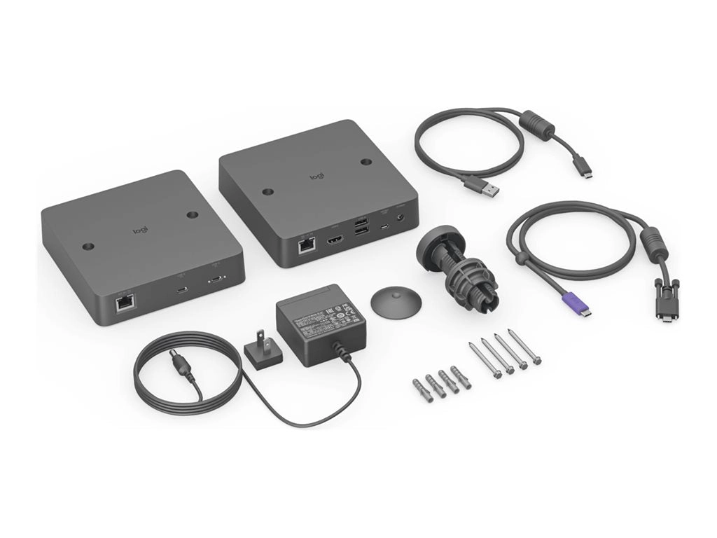 Logitech Extend - Video/audio extender - USB-C, 10Mb LAN - over CAT 5e/6 - up to 328 ft 952-000188