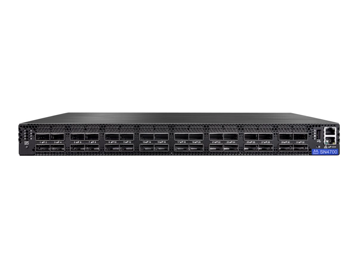 Mellanox Spectrum-3 SN4700 - Switch - L3 - managed - 32 x 400 Gigabit QSFP-DD - front to back airflow - rack-mountable MSN4700-WS2RC