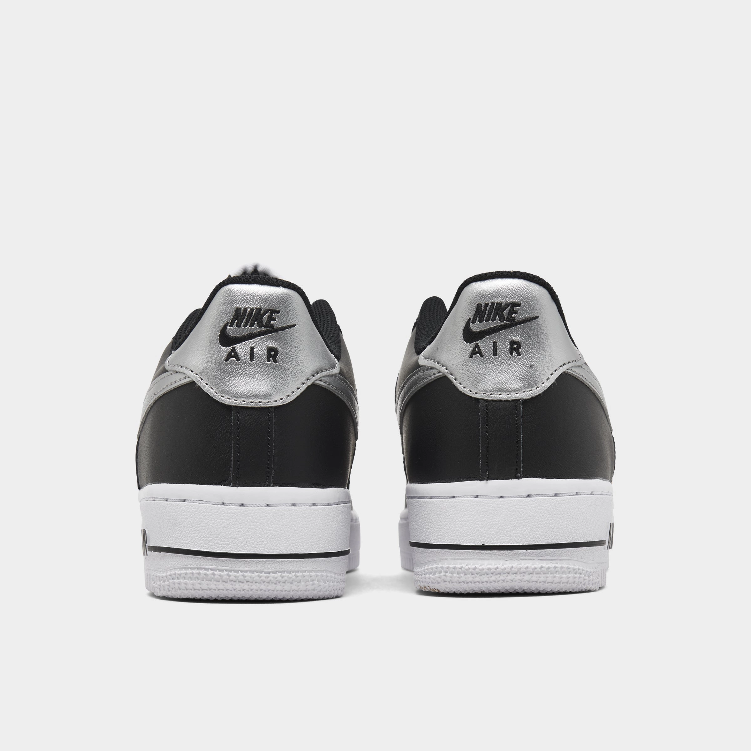 Nike Air Force 1 GS Black / Metallic Silver - White