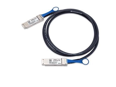 PNY NVIDIA Compatible - InfiniBand cable - QSFP28 to QSFP28 - 6.6 ft - passive - black PCP1600-E002E30