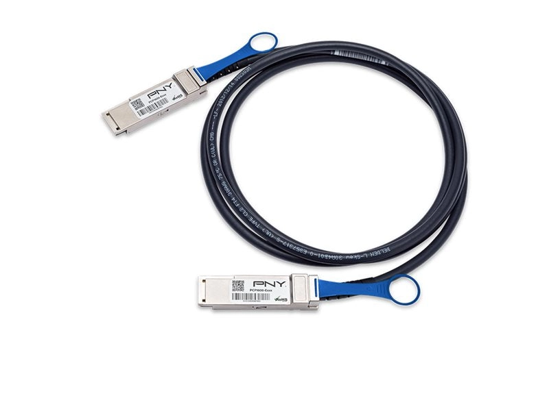 PNY NVIDIA Compatible - InfiniBand cable - QSFP28 to QSFP28 - 6.6 ft - passive - black PCP1600-E002E30