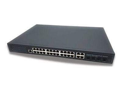 POE Texas - Switch - managed - 24 x 10/100/1000 (PoE )   4 x 10/100/1000/SFP (uplink)   4 x 10/100/1000 (uplink) - rack-mountable GATS-M-TS8200-24P-4GCM