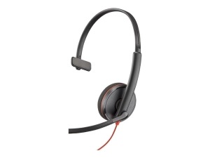 Poly Blackwire 3210 - Blackwire 3200 Series - headset - on-ear - wired - USB-C - black - UC certified, Certified for Skype for 8X214AA
