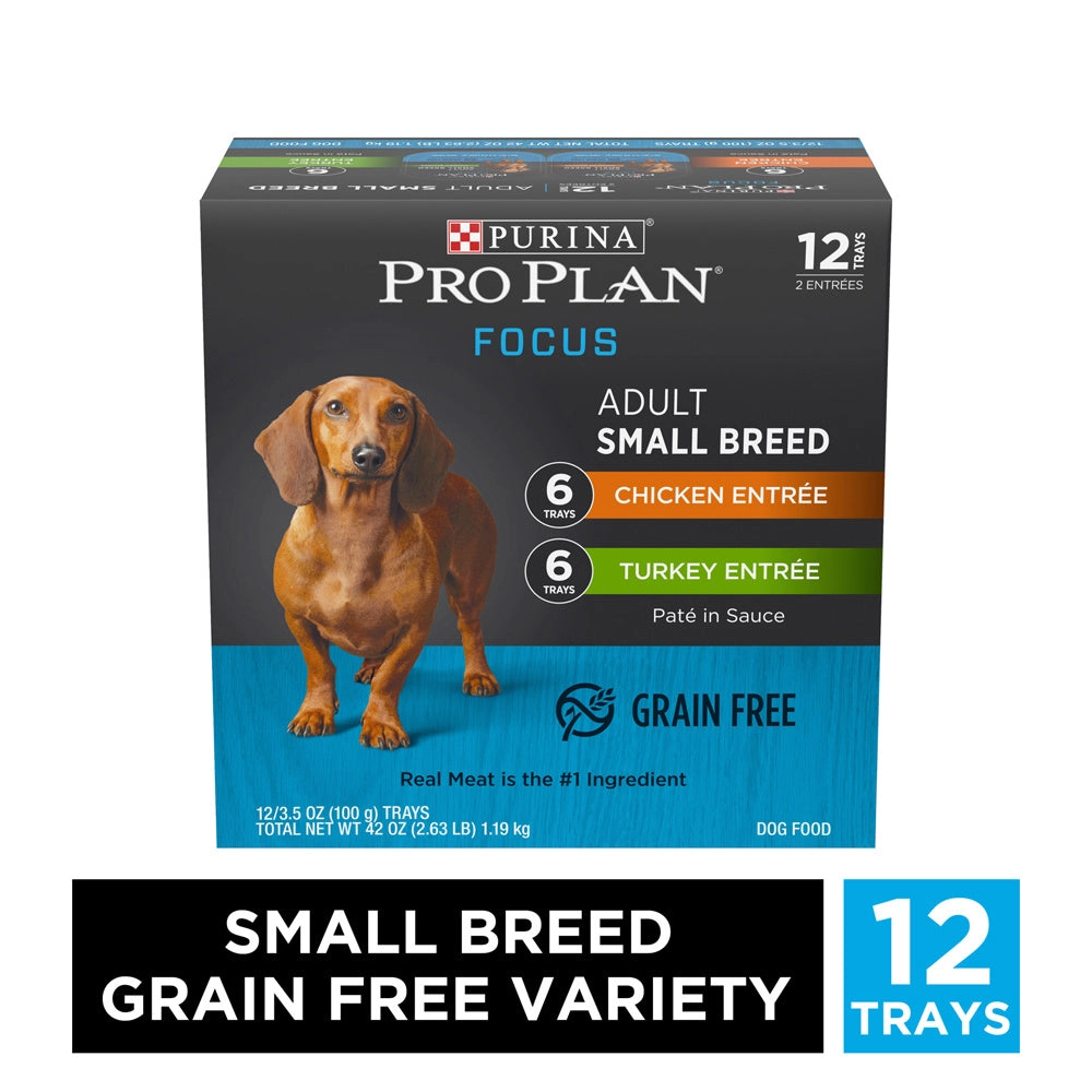 Purina Pro Plan Focus Small Breed Entree Adult Wet Dog Food Variety Pack