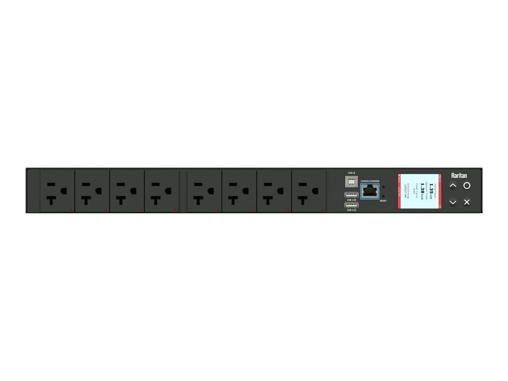 Raritan PX3-5147R - Power distribution unit (rack-mountable) - 16A - AC 120 V - 1900 VA - 1-phase - Ethernet 10/100, RS-232, PX3-5147R-K6