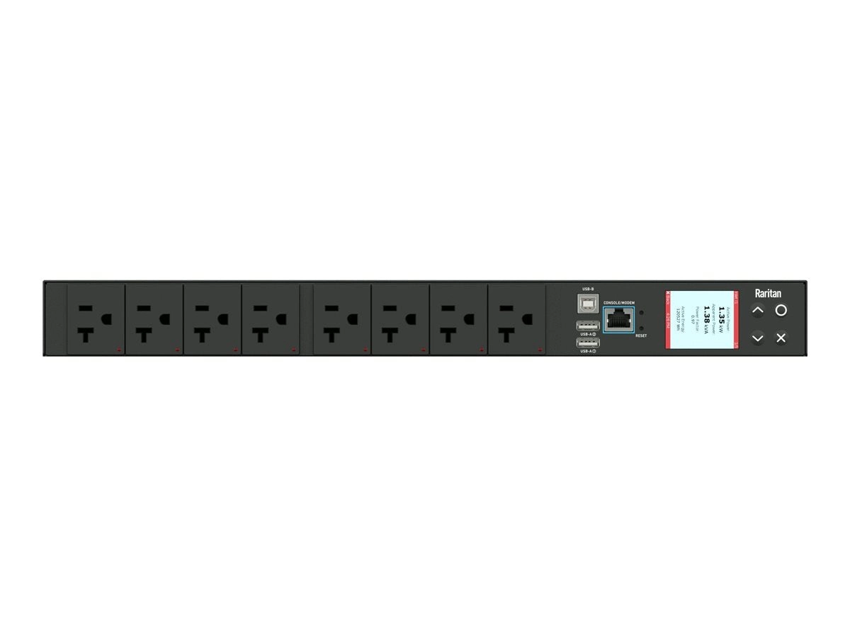 Raritan PX3-5147R - Power distribution unit (rack-mountable) - 16A - AC 120 V - 1900 VA - 1-phase - Ethernet 10/100, RS-232, PX3-5147R-K6