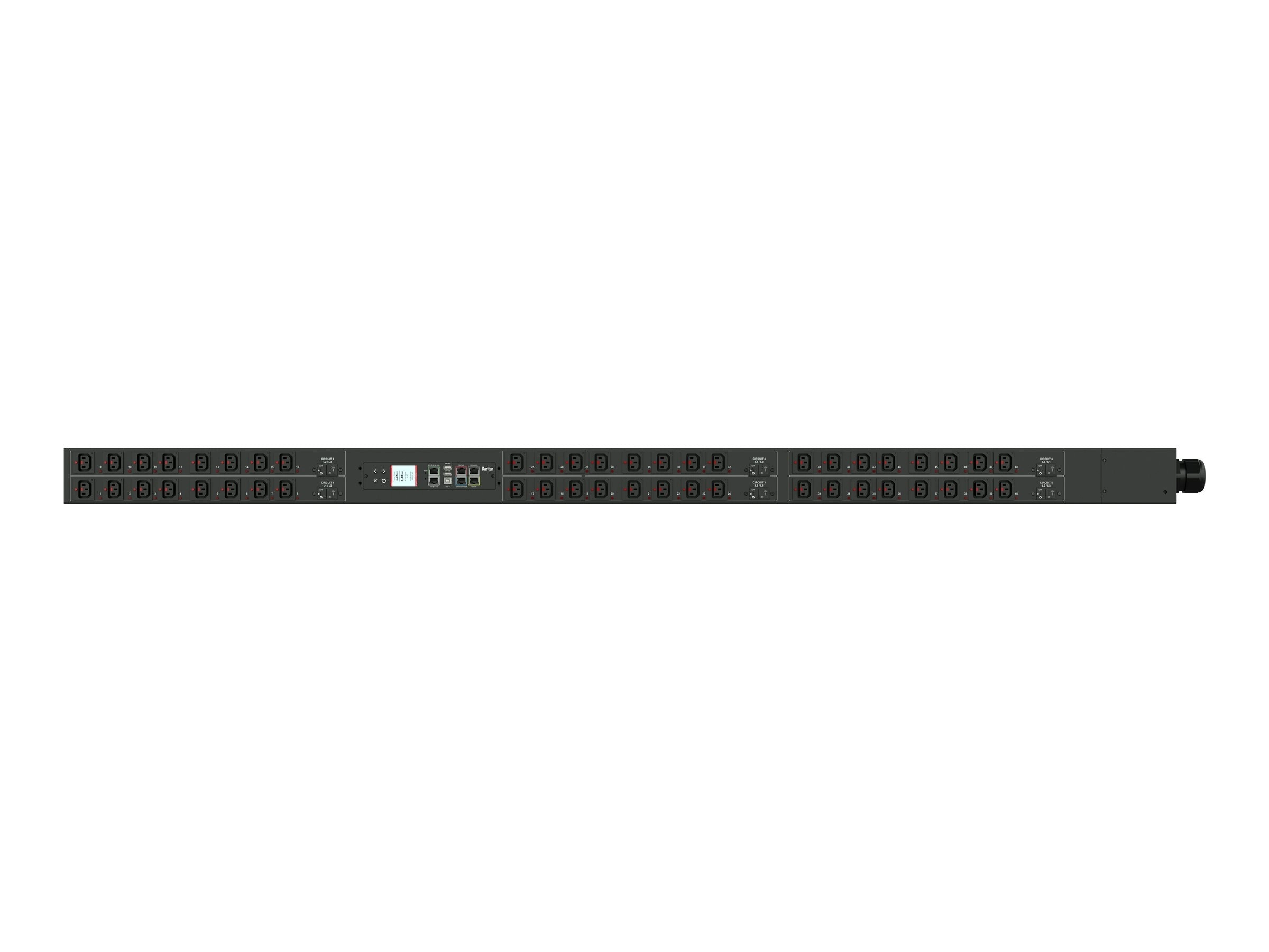 Raritan PX3-5765V-E2V2 - Power distribution strip (rack-mountable) - AC 208 V - 17300 VA - 3-phase delta - RS-232, USB, Ethernet PX3-5765V-E2V2K5