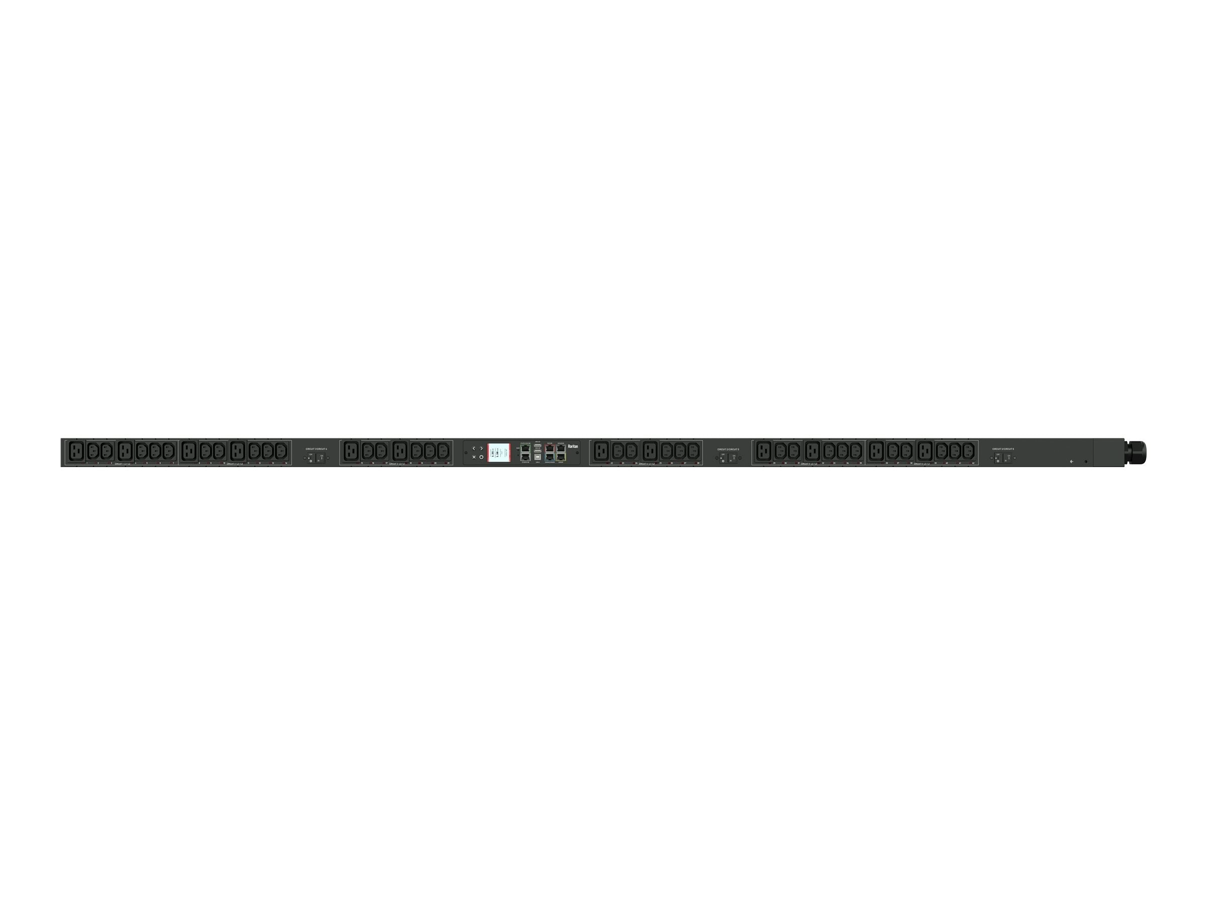 Raritan PX3-5926V-Q1V2 - Power distribution strip (rack-mountable) - AC 208 V - 8600 VA - 3-phase delta - RS-232, USB, Ethernet PX3-5926V-Q1V2K3
