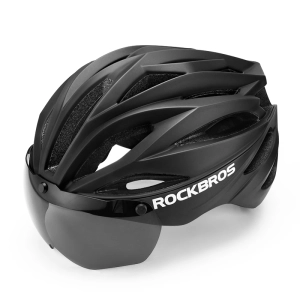 ROCKBROS Trail Helmet with Magnetic Goggles, Ionic ® Technology, and Adjustable Fit