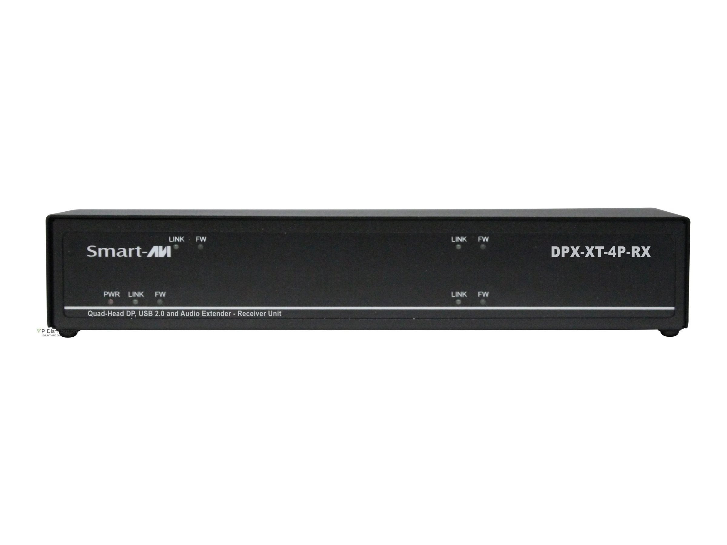 SmartAVI USB2FX-RX-S - KVM / audio extender - receiver - over CAT 5/5e/6 - USB - 4 ports - up to 328 ft