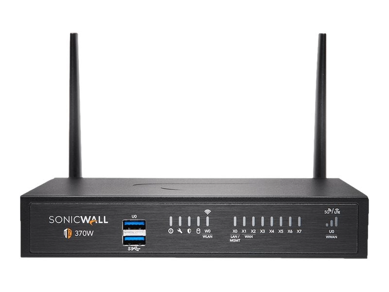 SonicWall TZ370W - Advanced Edition - security appliance - with 3 years TotalSecure - 1GbE - Wi-Fi 5 - 2.4 GHz, 5 GHz - desktop 02-SSC-6827