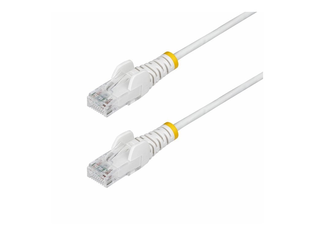 StarTech.com 1ft White Slim CAT6 Ethernet Cable, Snagless, 28AWG, LSZH - Patch cable - RJ-45 (M) to RJ-45 (M) - 1 ft - 0.1 in N6PAT1WHS