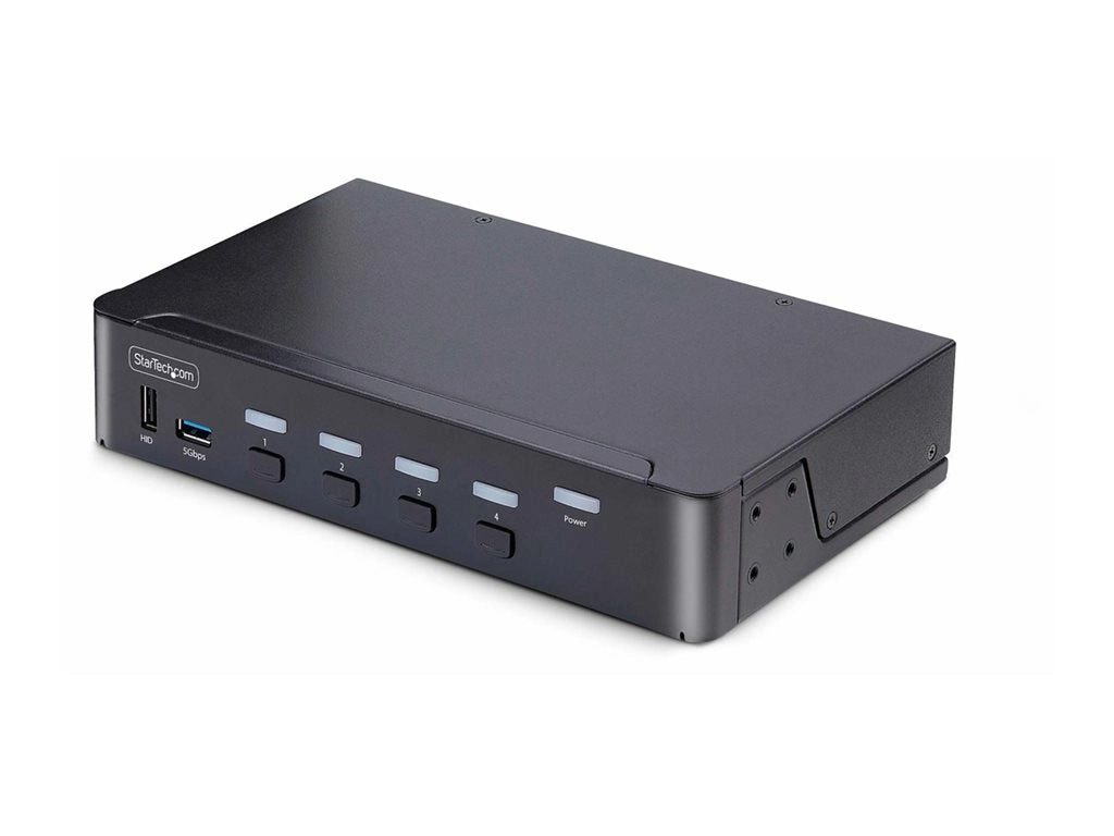 StarTech.com 4-Port DisplayPort 1.4 KVM Switch, 8K 60Hz / 4K 144Hz, 2x USB 3.0 Ports, 4x USB 2.0 Ports, Hotkey Switching, TAA D86A2-4-PORT-8K-KVM