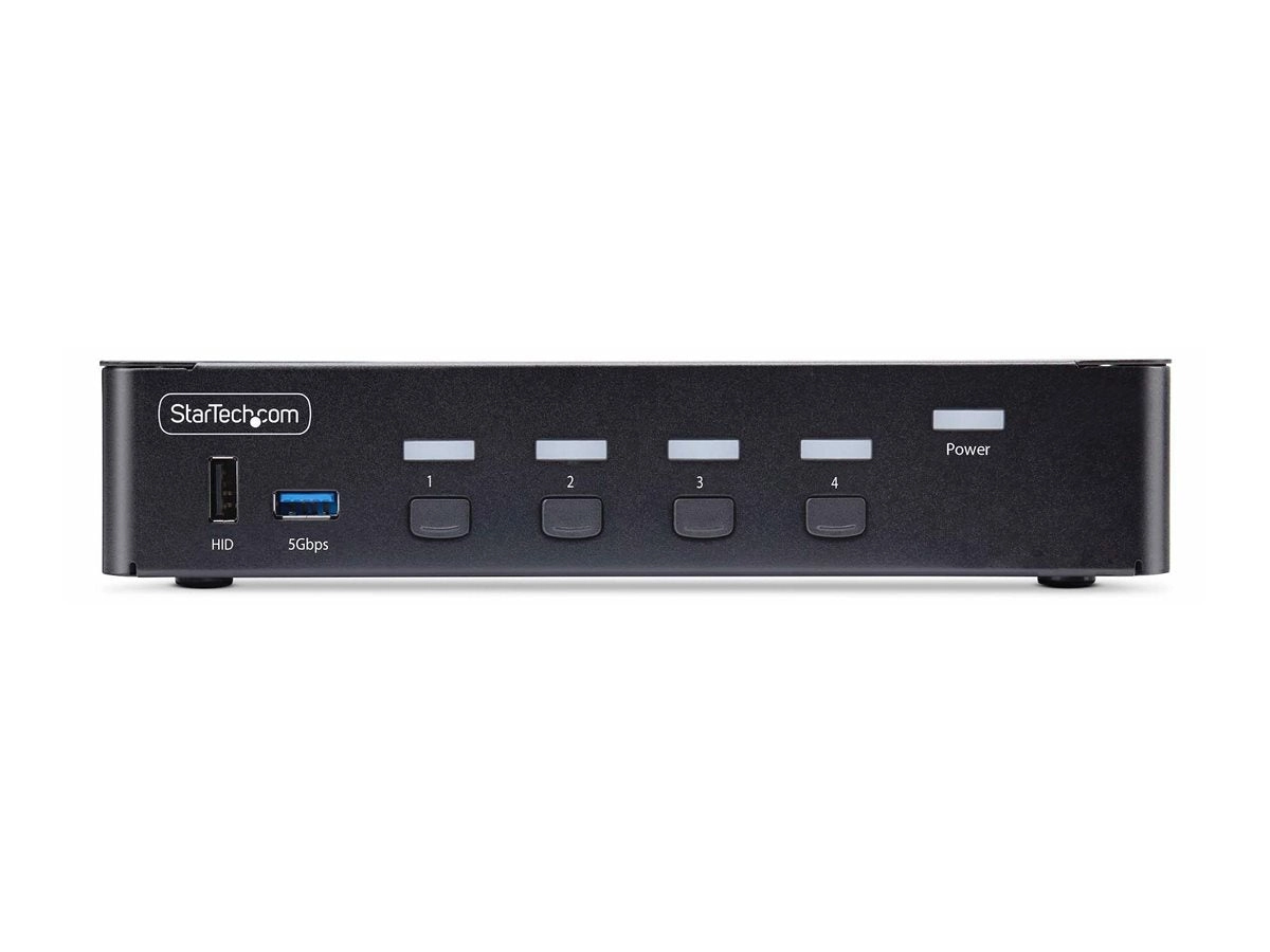 StarTech.com 4-Port DisplayPort 1.4 KVM Switch, 8K 60Hz / 4K 144Hz, 2x USB 3.0 Ports, 4x USB 2.0 Ports, Hotkey Switching, TAA D86A2-4-PORT-8K-KVM