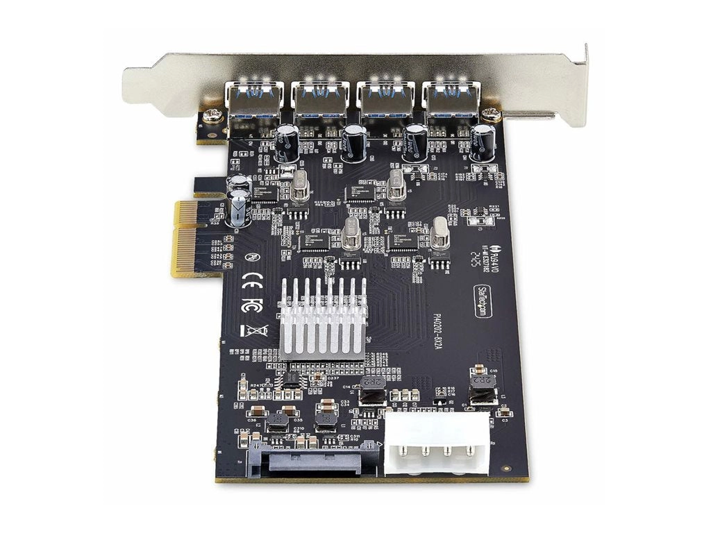 StarTech.com 4-Port USB-A PCIe Card, USB 3.2 5Gbps, 4x USB Controllers - USB adapter - PCIe 2.0 x4 - USB 3.2 Gen 1 x 4 - black P5Q4A-USB-CARD