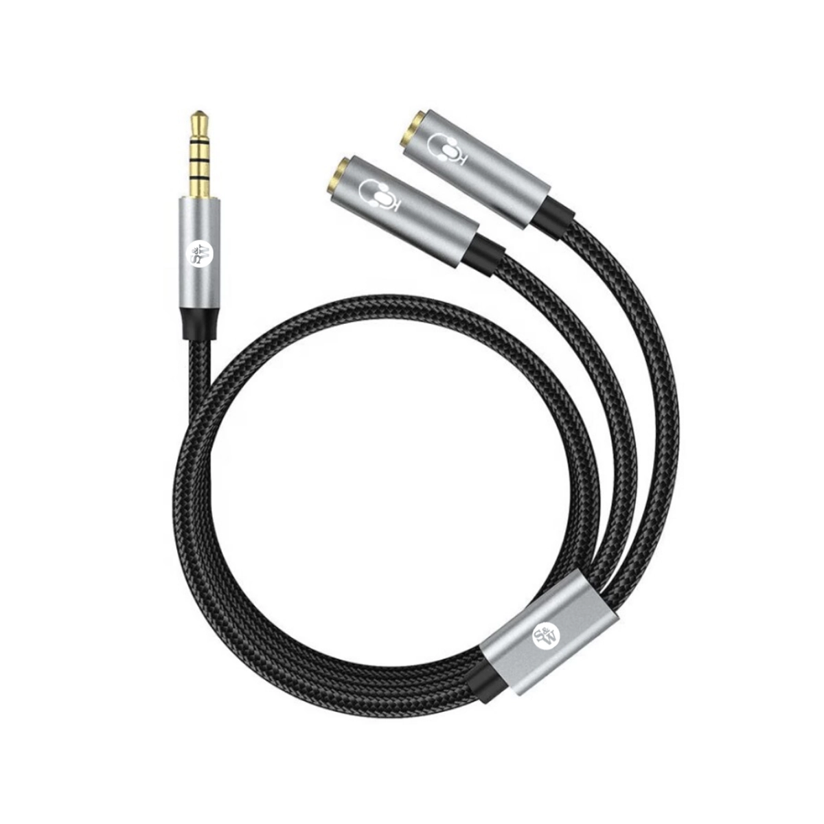 Strauss & Wagner Baar 3.5mm TRRS Male to Dual 3.5mm Female Cable