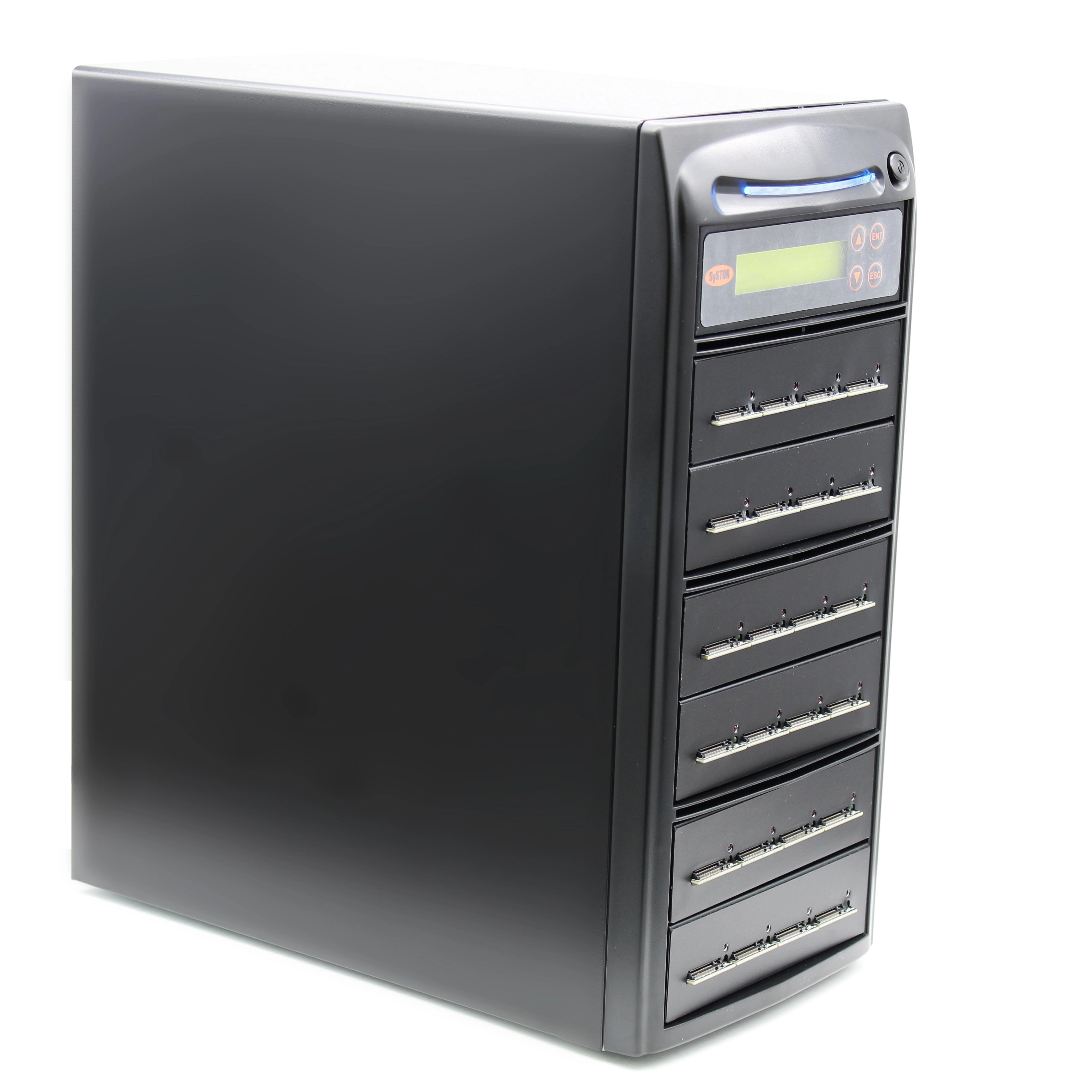 Systor 1 to 23 M.2 SATA/NVMe Duplicator & Sanitizer - up to 24GB/Min - for PCIe M2 Drives (SYSNVME-NX423)