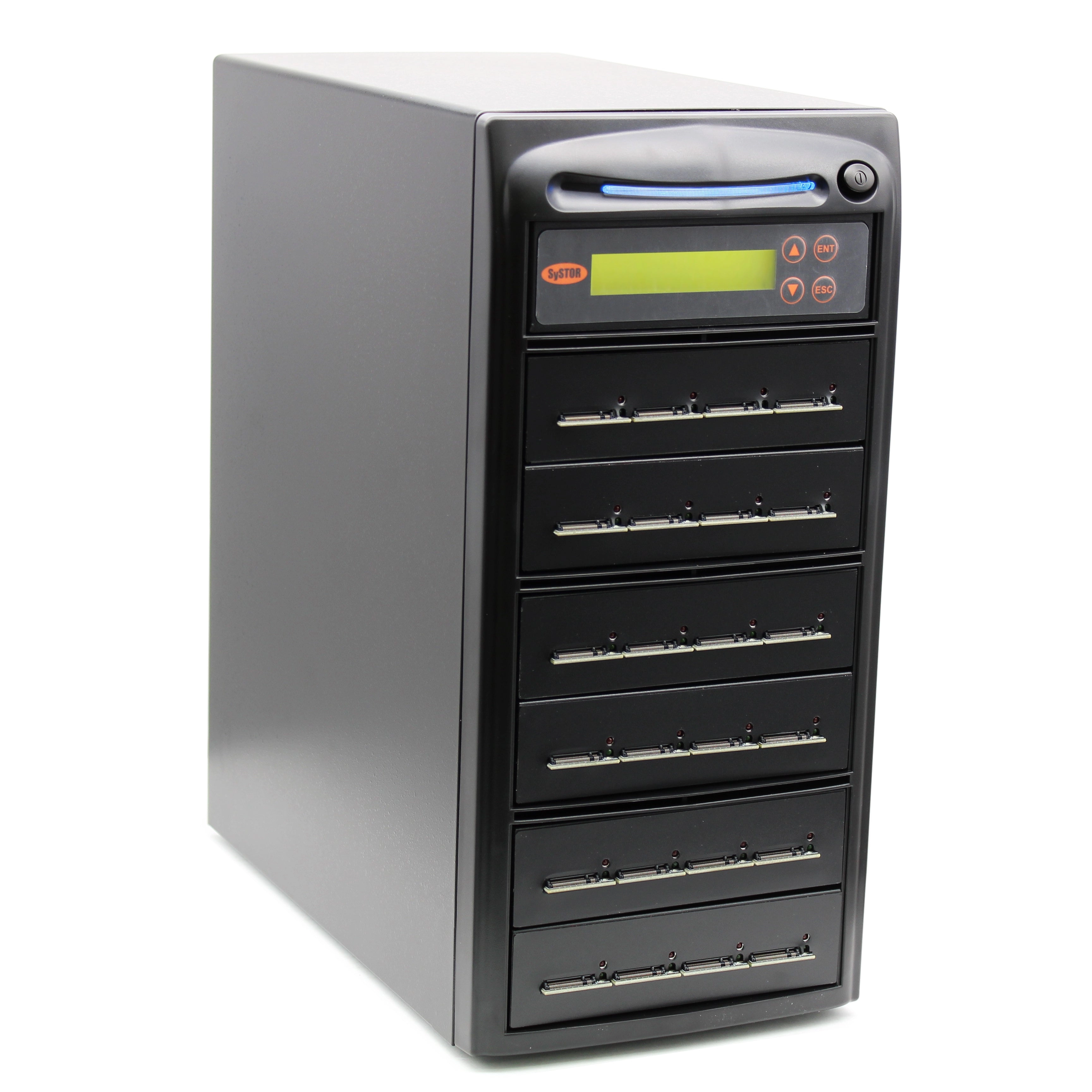 Systor 1 to 23 M.2 SATA/NVMe Duplicator & Sanitizer - up to 24GB/Min - for PCIe M2 Drives (SYSNVME-NX423)