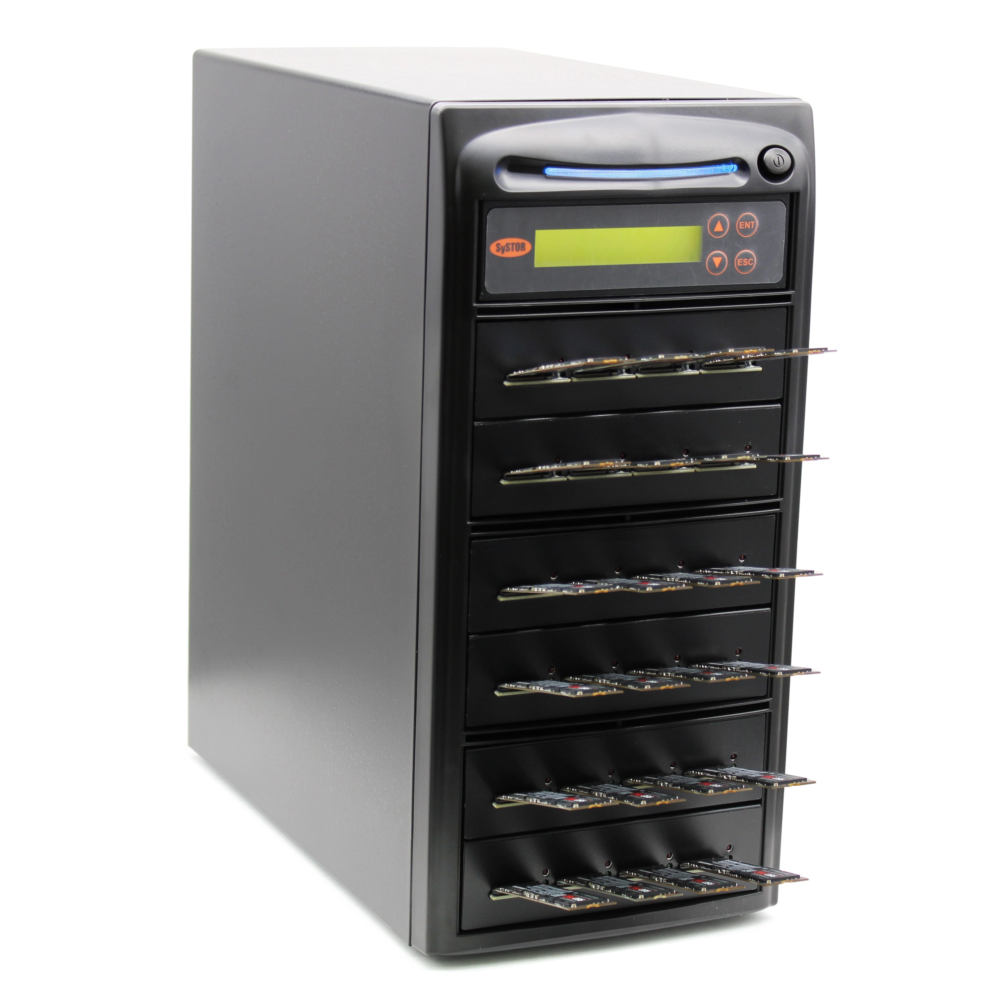 Systor 1 to 23 M.2 SATA/NVMe Duplicator & Sanitizer - up to 24GB/Min - for PCIe M2 Drives (SYSNVME-NX423)