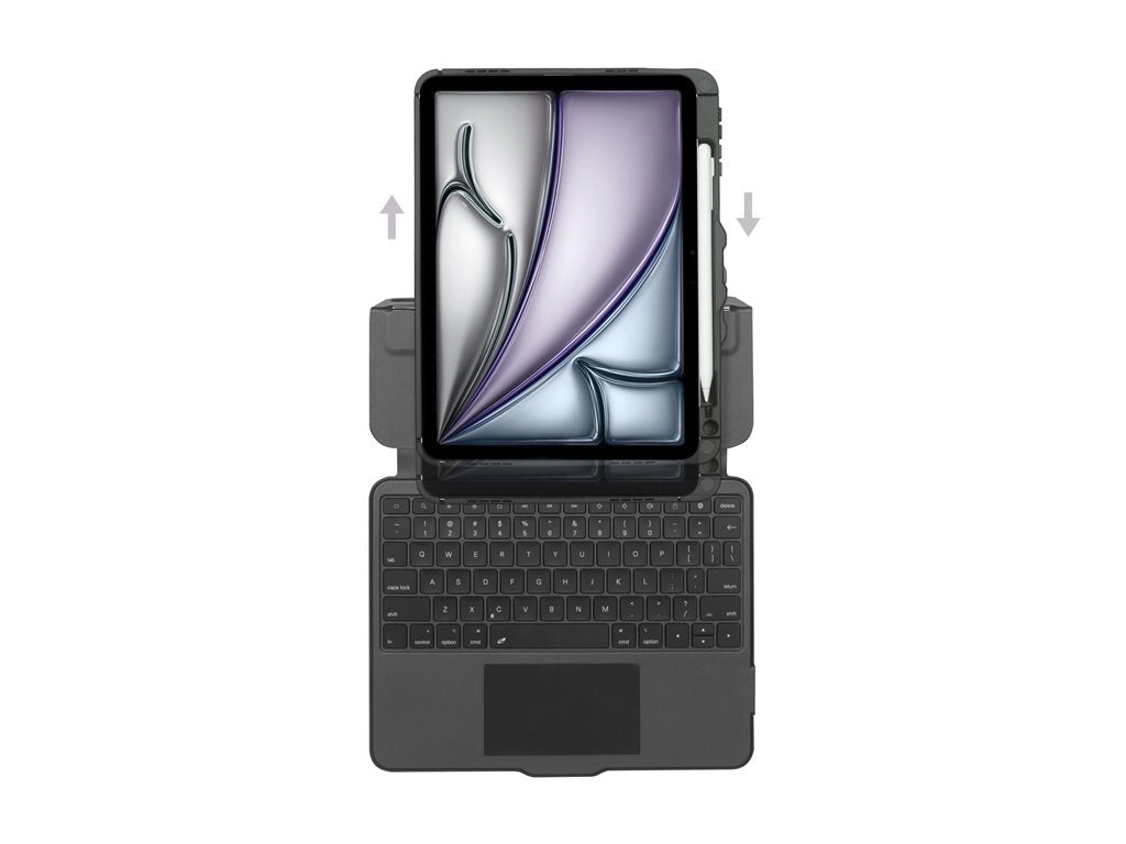 Targus Versavu - Keyboard and folio case - with trackpad - backlit - wireless - Bluetooth 5.0 - QWERTY - black THZ967US