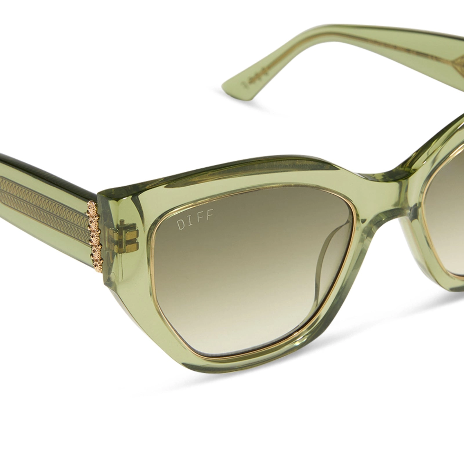 THE WHITE LOTUS - THAILAND   LIGHT GREEN CRYSTAL   OLIVE GRADIENT SUNGLASSES
